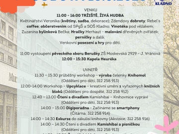 Srdečně v&aacute;s zveme na n&aacute;měst&iacute; S&iacute;tn&aacute; na

Den radosti 16.5.2026

VENKU

11:00 - 16:00 TRŽI&Scaron;TĚ, ŽIV&Aacute; HUDBA

Květin&aacute;řstv&iacute; Veronika (květiny, sadba, dekorace); Zdendovy dobroty; Rebel&rsquo;s coffee; občerstven&iacute;m od SPg&Scaron; a SO&Scaron; Kladno; Vinot&eacute;ka pod ...